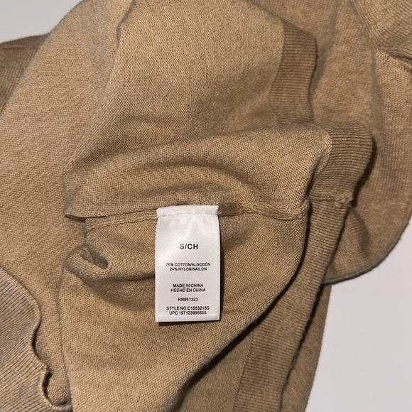 Vince Camuto Tan Puff Sleeve Latte Heather Sweater Size Small New with tags - Picture 4 of 4